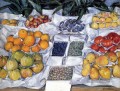 Obst angezeigt auf einem Stand Impressionisten Gustave Caillebotte Stillleben